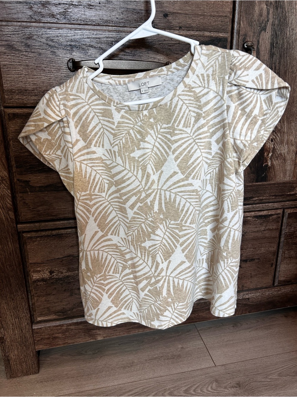 LOFT | Leaf-Print Short Sleeve Tee